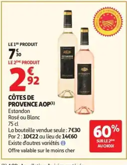 Auchan ESTANDON Côtes de provence aop offre