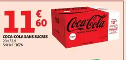 Auchan COCA-COLA Sans sucres offre