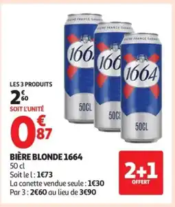 Auchan 1664 Bière blonde offre