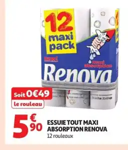 Auchan RENOVA Essuie tout maxi absorption offre