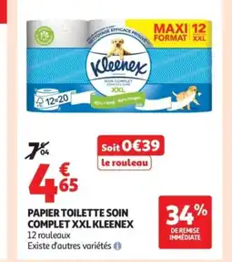 Auchan KLEENEX Papier toilette soin complet xxl offre