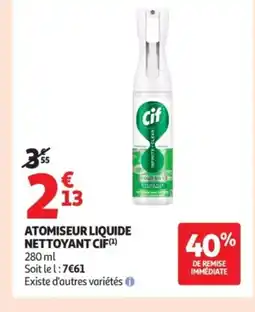 Auchan CIF Atomiseur liquide nettoyant offre