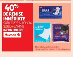 Auchan AUCHAN Sur la gamme incontinence offre