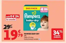 Auchan PAMPERS Baby dry offre