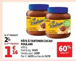 Auchan POULAIN Pâte à tartiner cacao offre