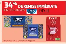 Auchan TETLEY, DIVIE Sur les gammes offre