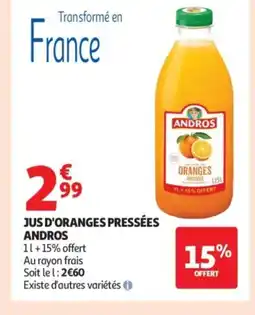 Auchan ANDROS Jus d'oranges pressées offre