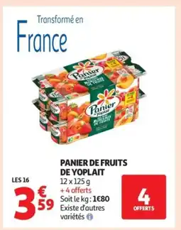 Auchan Panier de fruits de yoplait offre