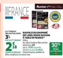 Auchan Ravioles du dauphiné igp label rouge auchan à table en france offre