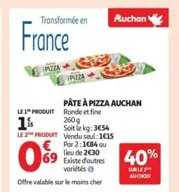 Auchan AUCHAN Pâte à pizza offre