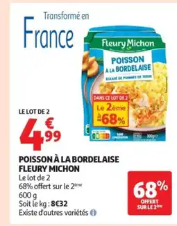Auchan FLEURY MICHON Poisson à la bordelaise offre