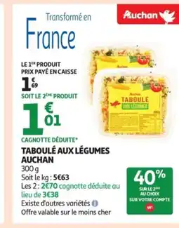 Auchan AUCHAN Taboulé aux légumes offre