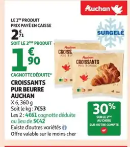 Auchan AUCHAN Croissants pur beurre offre