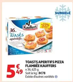 Auchan KAUFFERS Toasts aperitifs pizza flambee offre