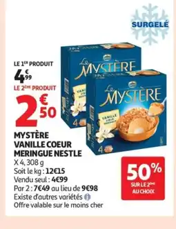 Auchan Mystère vanille coeur meringue nestle offre