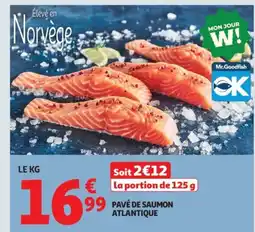 Auchan Pavé de saumon atlantique offre