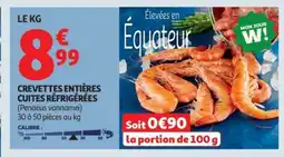Auchan Crevettes entières cuites réfrigérées offre