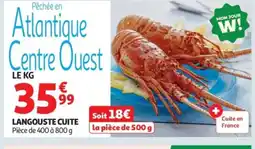 Auchan Langouste cuite offre