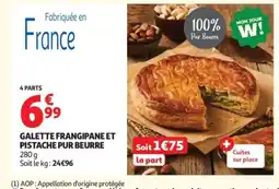 Auchan Galette frangipane et pistache pur beurre offre