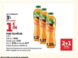 Auchan FUZE TEA Pêche offre