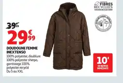 Auchan INEXTENSO Doudoune femme offre
