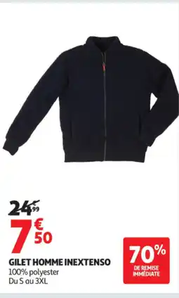 Auchan INEXTENSO GIlet homme offre