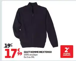 Auchan INEXTENSO Gilet homme offre