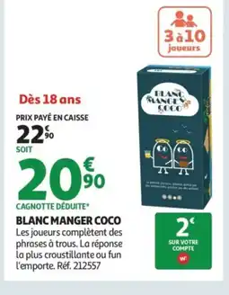 Auchan Blanc mange coco offre