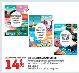 Auchan 40 coloriages mystère offre