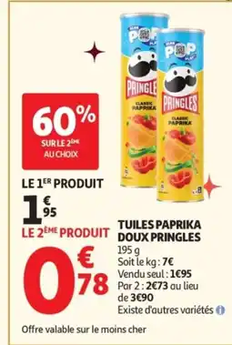 Auchan PRINGLES Tuiles paprika doux offre