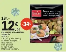 E.Leclerc Express ESCAL Escargots de bourgogne surgelés offre