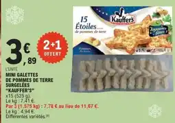 E.Leclerc Express KAUFFER'S Mini galettes de pommes de terre surgelées offre