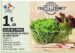 E.Leclerc Express Salade batavia ou feuille de chêne rouge offre