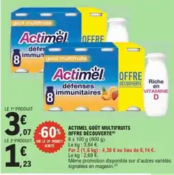 E.Leclerc Express ACTIMEL Goût multifruits offre découverte offre