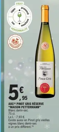 E.Leclerc Express MAISON PETTERMANN Aop pnot gris réserve offre
