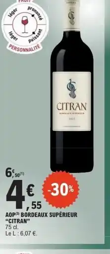 E.Leclerc Express CITRAN Aop bordeaux supérieur offre