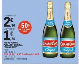 E.Leclerc Express CHAMPOMY Jus de pomme pétillant original offre