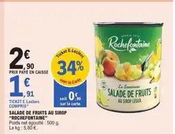 E.Leclerc Express Salade de fruits au sirop offre