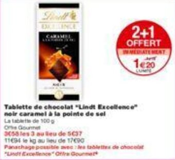 Monoprix Tablette de chocolat "lindt excellence" offre