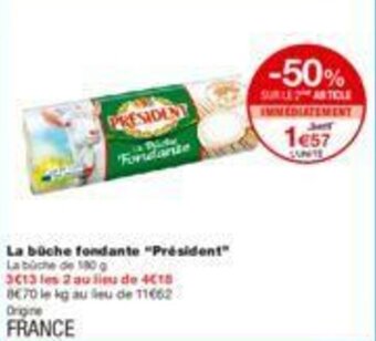 Monoprix La bûche fondante "président" offre