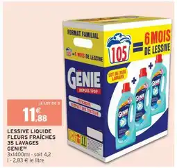 Intermarché LESSIVE LIQUIDE FLEURS FRAÎCHES 35 LAVAGES GENIE offre
