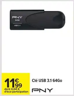 Carrefour Clé USB 3.1 64Go offre