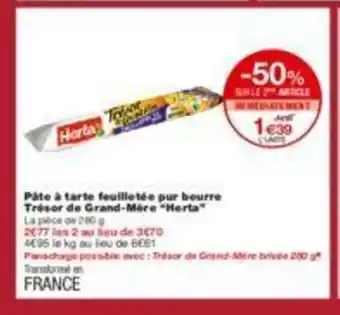 Monoprix Pâte à tarte feuilletée pur beurre offre