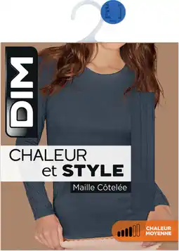Carrefour Dim tee shirt manches longues col rond chaleur et style offre