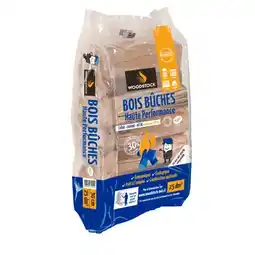 Carrefour Woodstock bûches de chauffage 30 cm offre