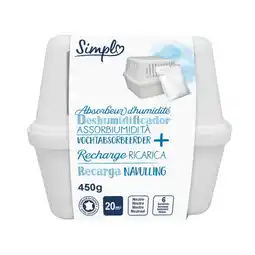 Carrefour Simpl absorbeur 20 m² + 1 recharge sachet 450g offre