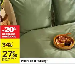 Carrefour Drive Parure de lit paisley offre