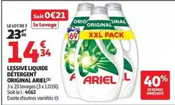 Auchan Supermarché Ariel - lessive liquide detergent original offre