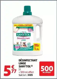 Auchan Supermarché Sanytol - désinfectant linge offre