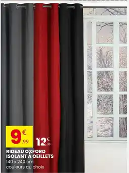Stokomani Rideau oxford isolant à oeillets offre